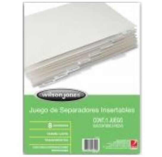 Separador Blanco Wilson Jones T/C 8 Cejas Multicolor