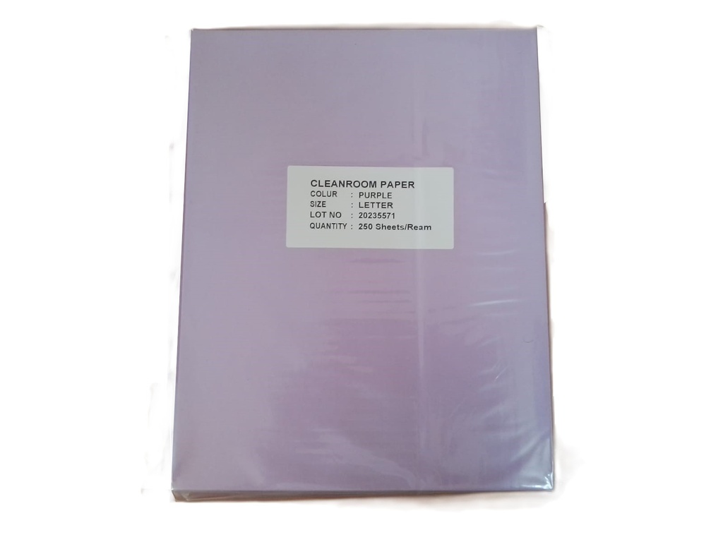 Papel Bond Cuarto Limpio #22 T/C Morado 250 Hojas