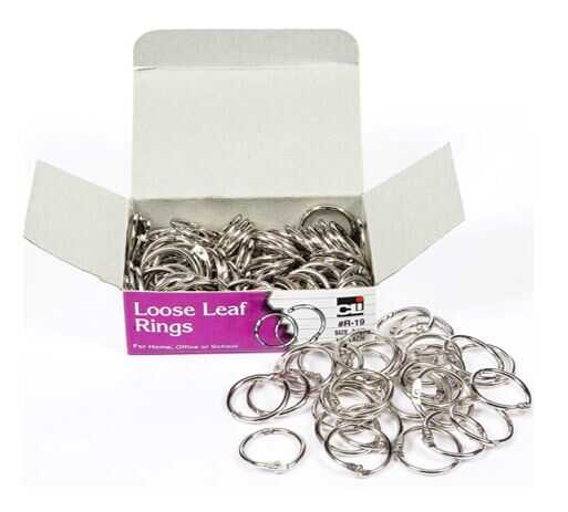 Aros Metal Para Hojas Charles Leonard 3/4" Diametro C/100Pz