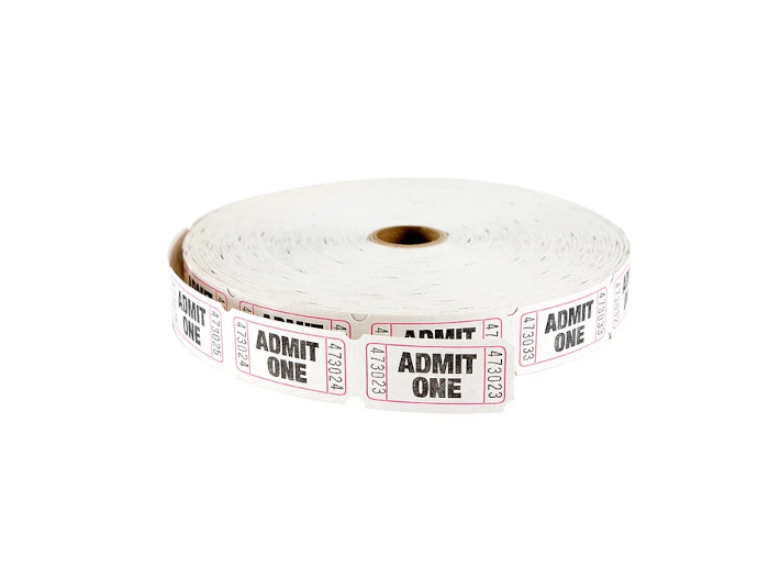 Ticket Roll Single White