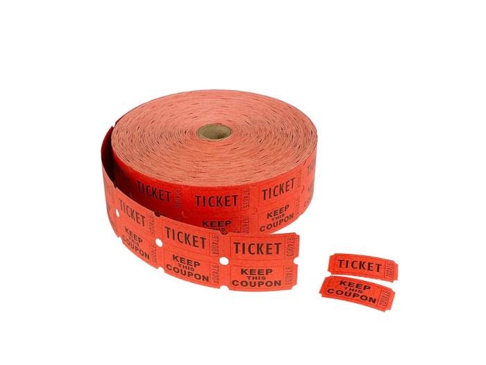 Ticket Roll Double Red