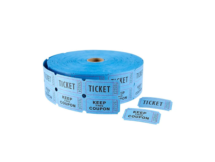 Ticket Roll Double Blue