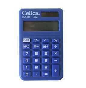 Calculadora Bolsillo Celica Ca-08 Solar/Bateria Azul 8 Digitos