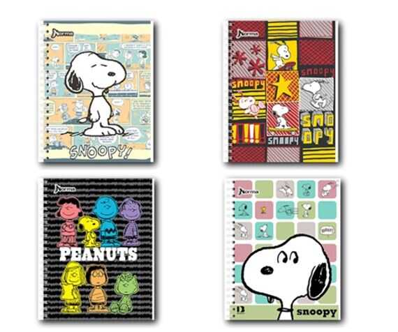 Cuaderno Profesional Norma Espiral Raya "Snoopy" 100 Hojas