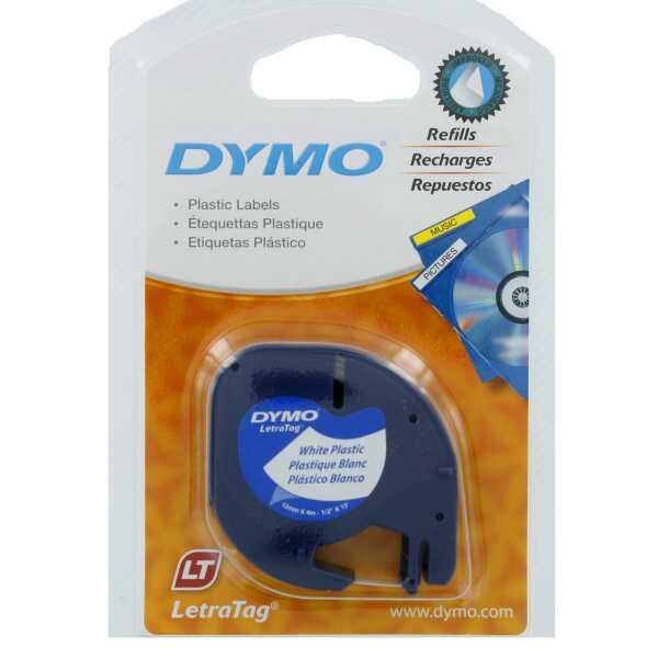 Cinta Para Rotulador Dymo Letratag Blanco Perla