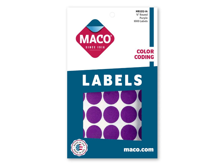Labels 3/4" Pur