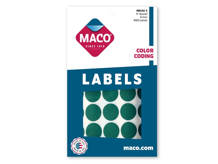 Labels 3/4" Grn
