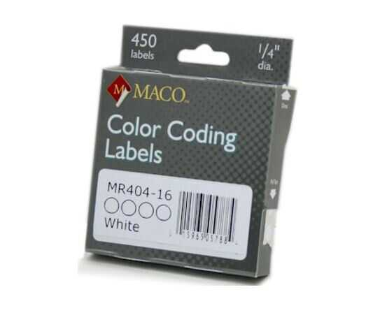 Labels 1/4" Wht