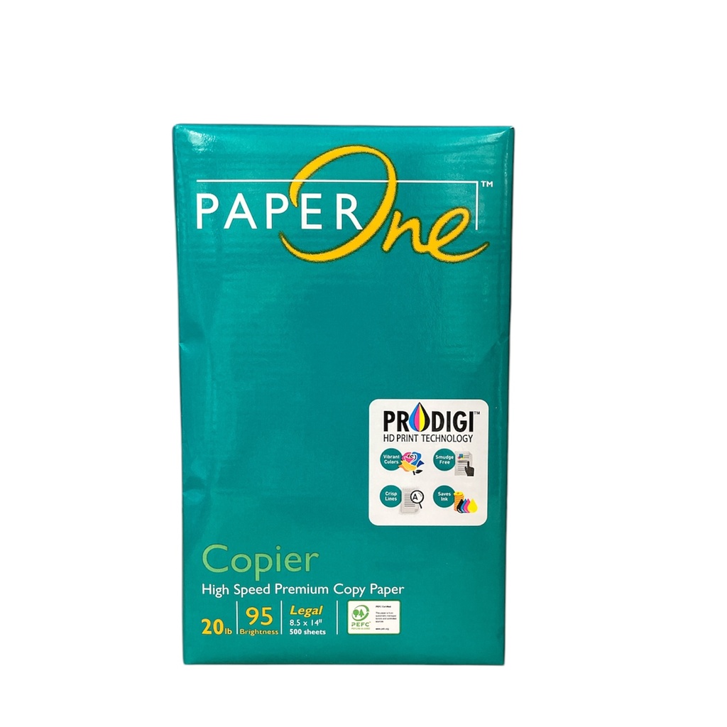 Papel Bond Paper One Verde T/Legal 8.5" X 14" 95% Br C/500 Hojas