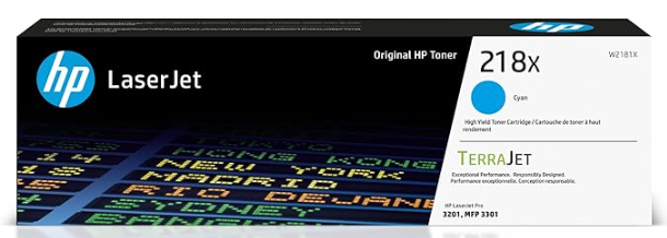 Hp 218X Toner For/Laserjet Pro 3201 Original Cyan