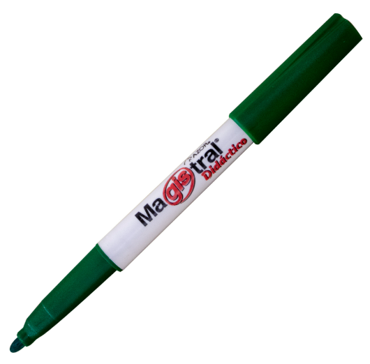 Marcador Magistral Didáctico Para Pizarrón Punto Fino Verde