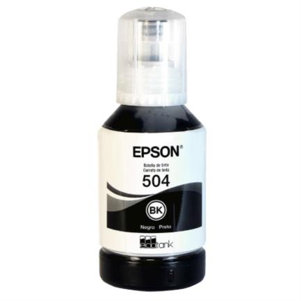 Botella De Tinta Epson T504 Ecotank Negro 7.5Kpg 127Ml