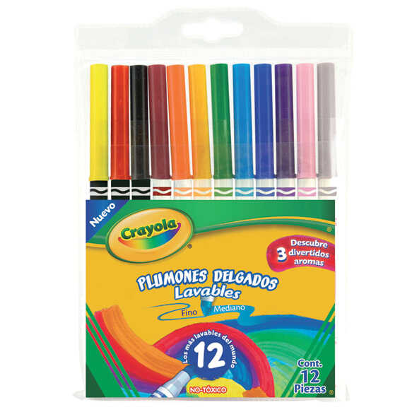 Marcador Crayola Delgados Surtido C/12Pz