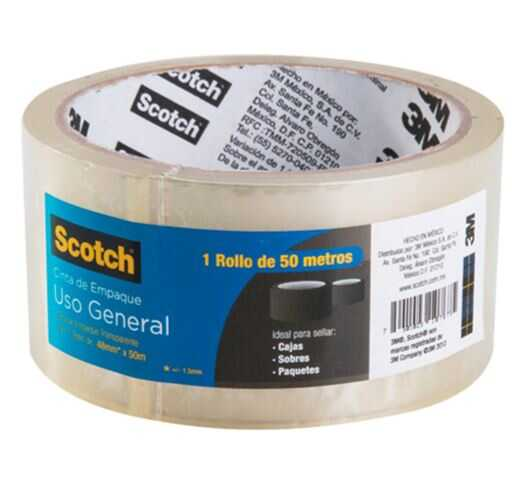Cinta Adhesiva De Empaque Scotch 48Mm X 50Mt Transparente