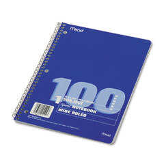 Cuaderno College Mead Espiral Raya 10-1/2 X 8" 100 Hojas