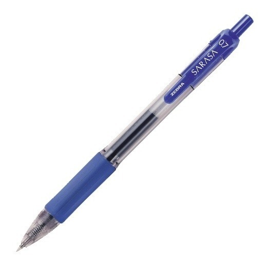 Pluma Sarasa Gel Retractil 0.7 Mm Azul