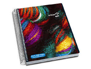 Cuaderno Profesional Estrella Doble Espiral Raya Pasta Dura 100 Hojas