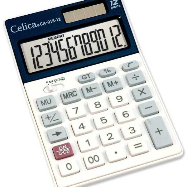 Calculadora Semi Escritorio Celica Ca-018 Solar/Bateria 12 Digitos