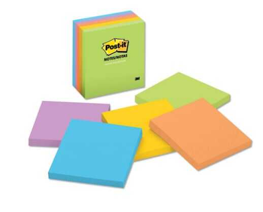 Notas Papel C/Adhesivo Post-It 3X3" C/5Pz Surtido