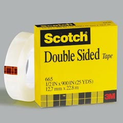 Cinta Adhesiva Doble Lado Scotch Transparente 3/4"X1292" 36Yd