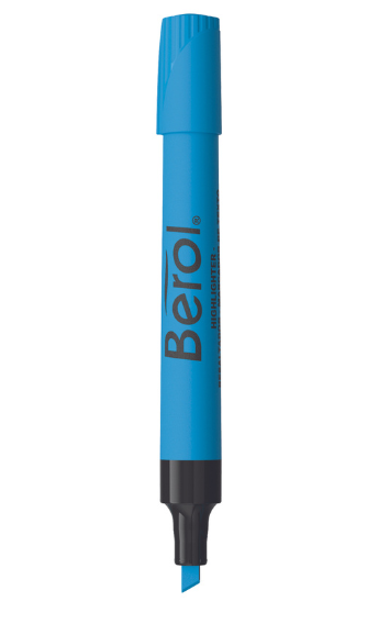 Marcador Berol Fluorescente Azul 