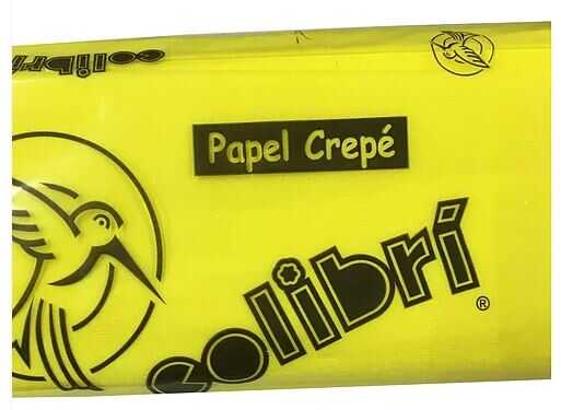 Papel Crepe Colibri Pliegos Amarillo Cromo C/10Pz