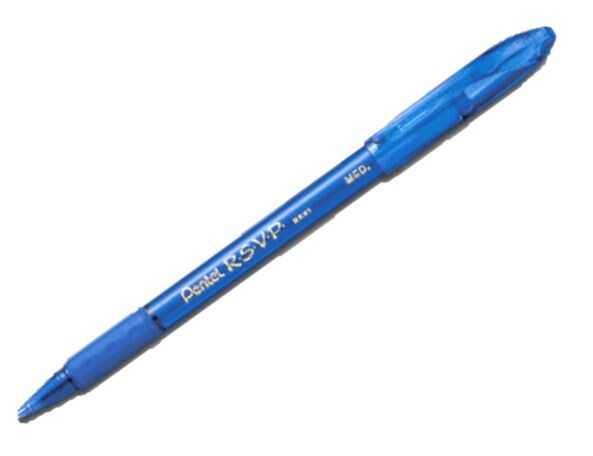 Pluma Pentel R.S.V.P. 1Mm Punto Medio Azul 