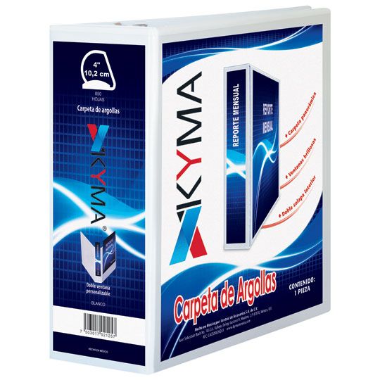 Carpeta Kyma 4" C/Mica T/C 3 Aros D Blanco