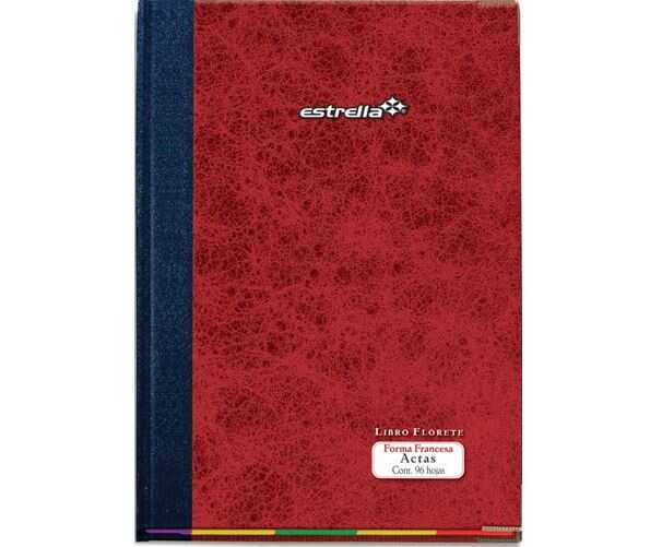 Libro Estrella Florete De Actas 192 Hojas 