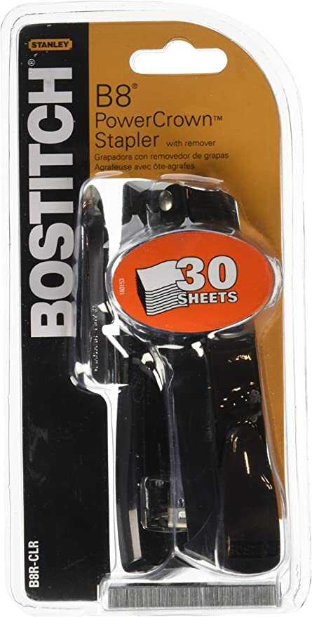 Engrapadora Bostitch Metal C/Desengrapador Grapa B8 Negro