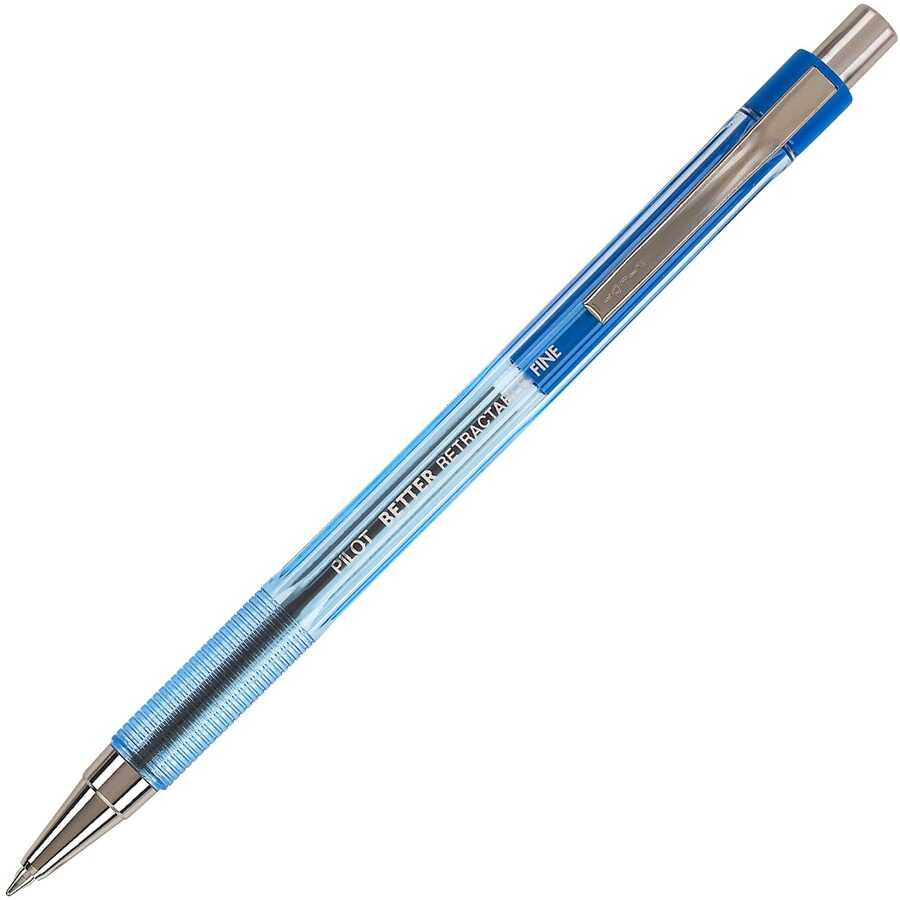 Pluma Pilot Retractil Better .7Mm Punto Fino Azul 