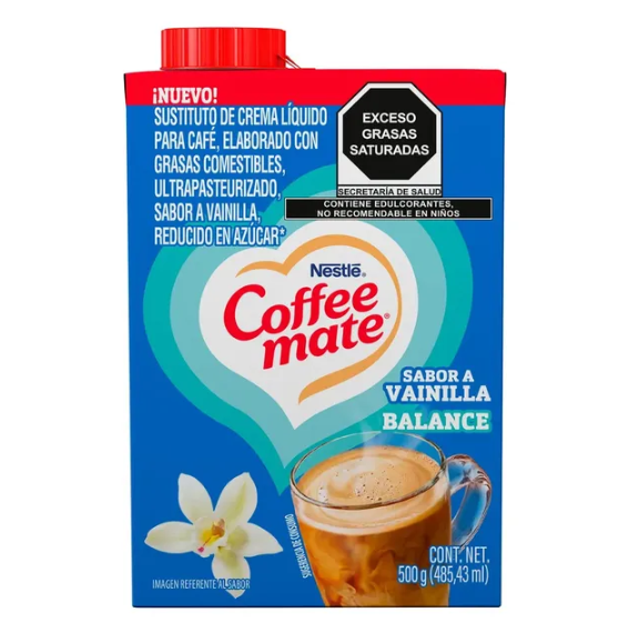 Sustituto De Crema Líquido Coffee Mate 530G Sabor Vainilla