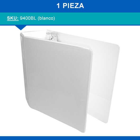 Carpeta Azor 4" Capacidad C/Mica T/C 3 Aros D Blanca