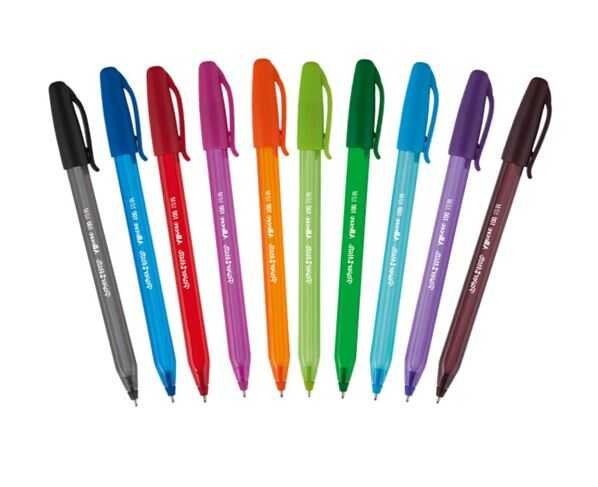 Pluma Papermate Kilometrico Inkjoy 100 C/Tapa Punto Medio Surt C/10Pz