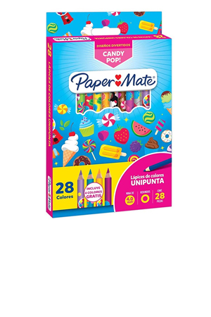 Lapiz De Colores C/28 Unipunt Paper Mate Candy P
