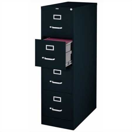 Archivero Hirsh T/C Metal 4Gav C/Candado Negro