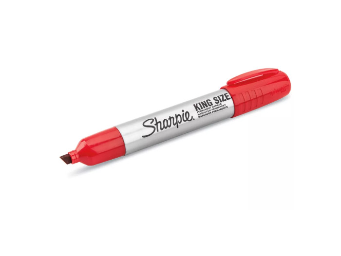 Marcador Sharpie King Cincel Permanente Rojo 