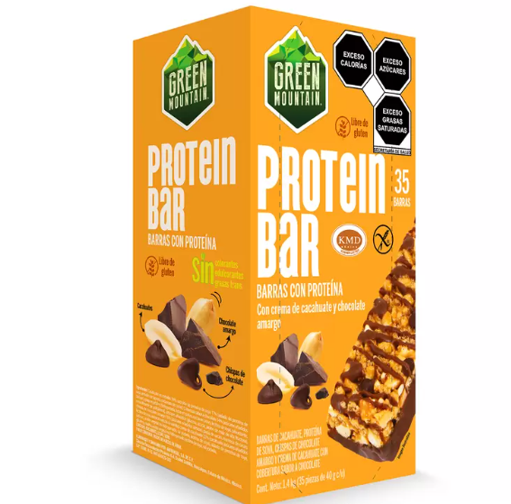 Barras Con Proteína Green Mountain 35 Pzas De 40 G