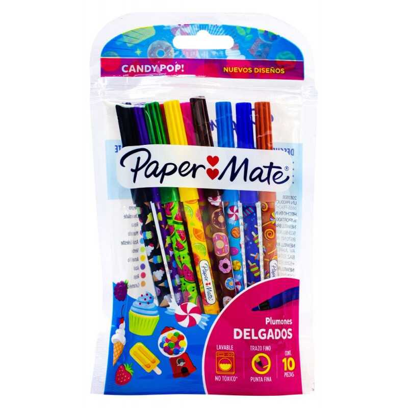 Marcadores Permanentes Lavable Candy Pop C/10Pz