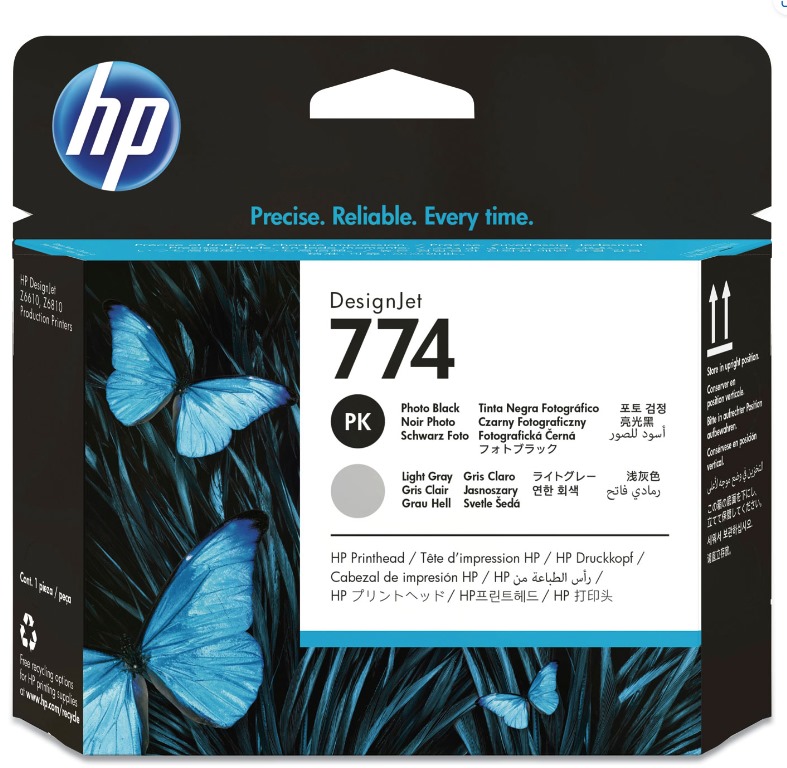 Cabezal Hp Lf 774 Negro Fotográfico - Gris Claro
