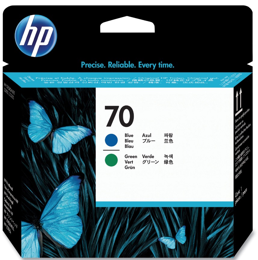Cabezal Hp Lf De Impresión 70 Color Azul-Verde