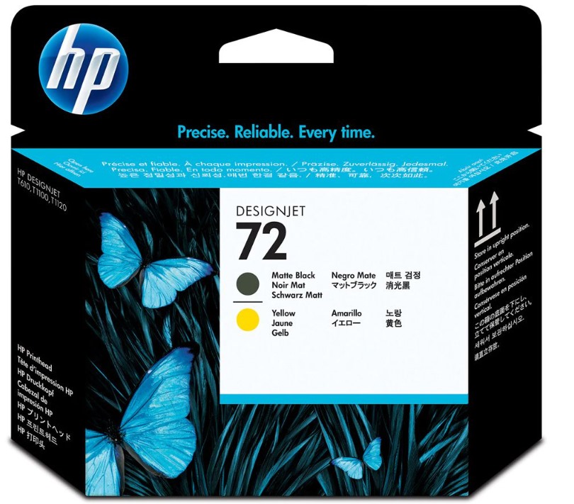 Cabezal Hp Lf De Impresión 72 Color Negro Mate-Amarillo
