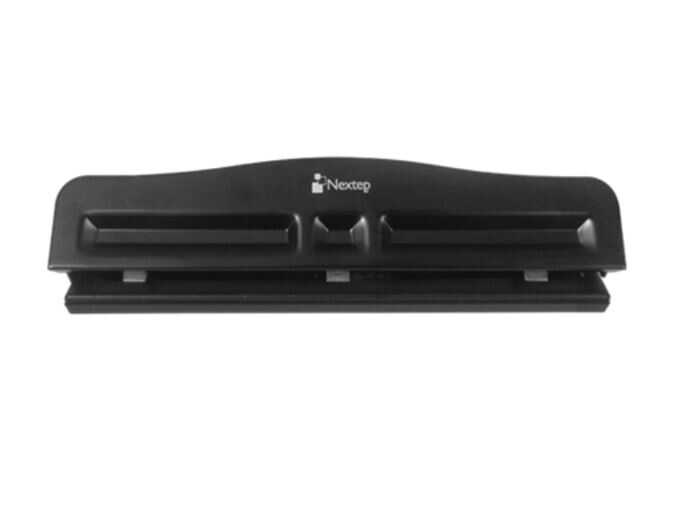 Perforadora Nextep 3 Hoyos Para 10 Hojas Negro 