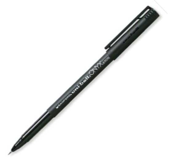 Pluma Uniball Onyx Ub-102 .7Mm Punto Fino Negro 