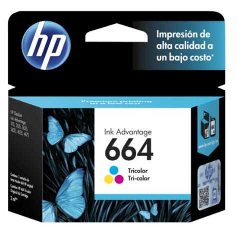 Cartucho De Tinta Hp 664 Inkjet Tricolor 100Pg