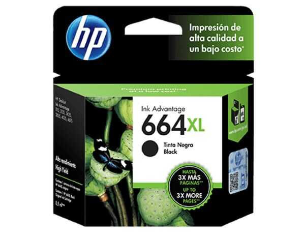 Cartucho De Tinta Hp 664Xl Inkjet Negro 480Pg