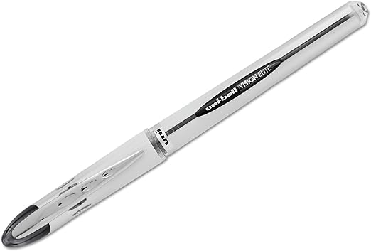 Pluma Uniball Vision Elite C/Tapa .8Mm Punto Fino Negro