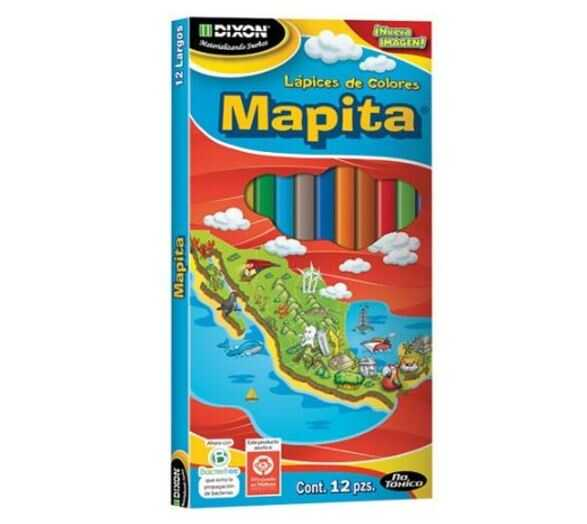 Colores Escolares Largos Mapita C/12Pz