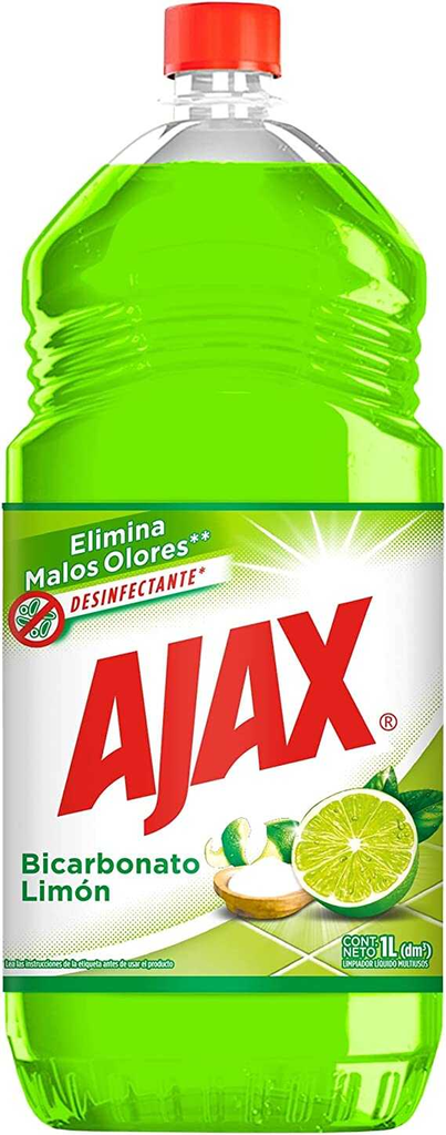 Limpiador Liquido Ajax Bicarnonato Limon 1 Lt