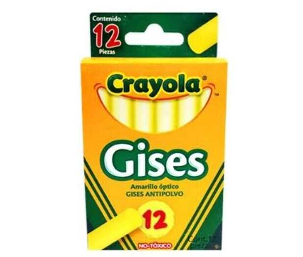 Gises Optico Crayola Amarillo C/12